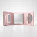 Portable Three-Fold LED Mirror